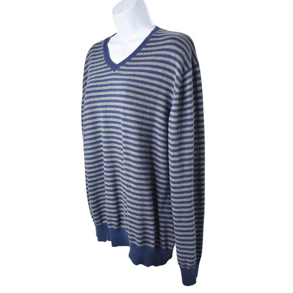Gap Sweater Mens XL 100% Cotton Grandpa V Neck Nautical Cozy Academia Retro‎ - Picture 4 of 9